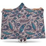 Summer Surfing Pattern Print Hooded Blanket