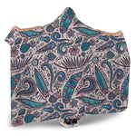 Summer Surfing Pattern Print Hooded Blanket