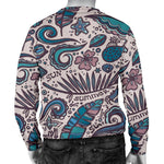 Summer Surfing Pattern Print Men's Crewneck Sweatshirt GearFrost