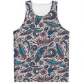 Summer Surfing Pattern Print Men's Tank Top