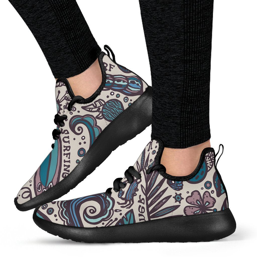 Summer Surfing Pattern Print Mesh Knit Shoes GearFrost