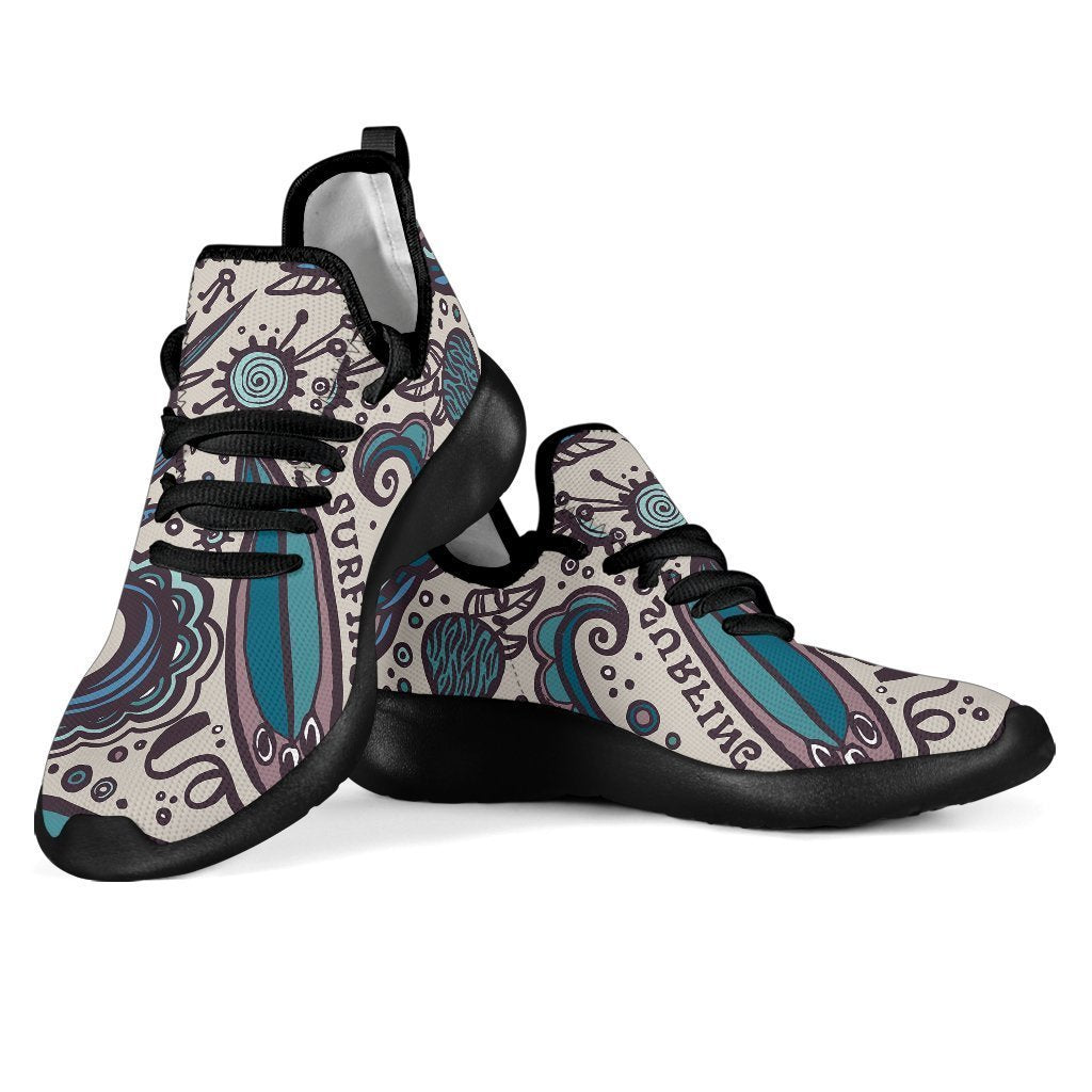 Summer Surfing Pattern Print Mesh Knit Shoes GearFrost