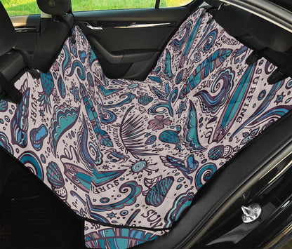 Summer Surfing Pattern Print Pet Car Back Seat Cover
