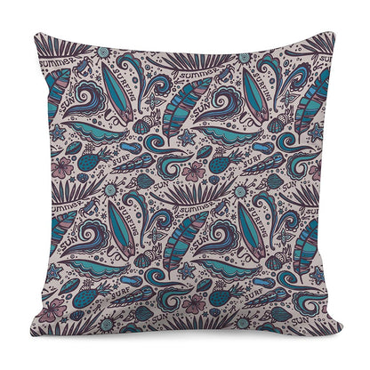 Summer Surfing Pattern Print Pillow Cover