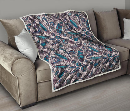 Summer Surfing Pattern Print Quilt