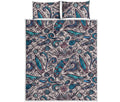 Summer Surfing Pattern Print Quilt Bed Set