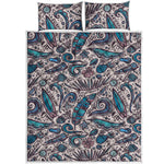 Summer Surfing Pattern Print Quilt Bed Set