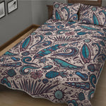 Summer Surfing Pattern Print Quilt Bed Set