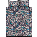 Summer Surfing Pattern Print Quilt Bed Set