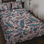 Summer Surfing Pattern Print Quilt Bed Set