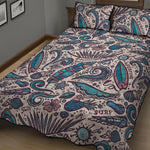 Summer Surfing Pattern Print Quilt Bed Set