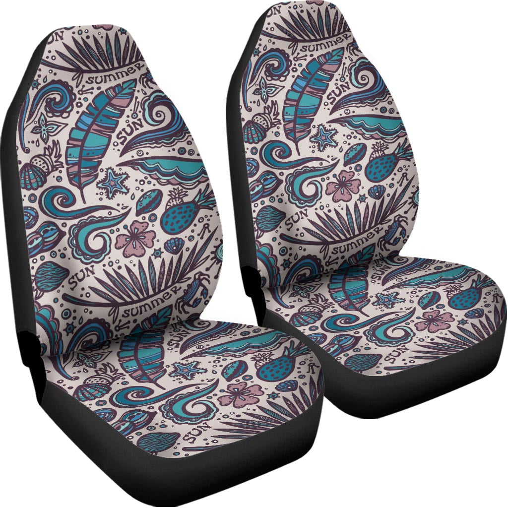 Summer Surfing Pattern Print Universal Fit Car Seat Covers