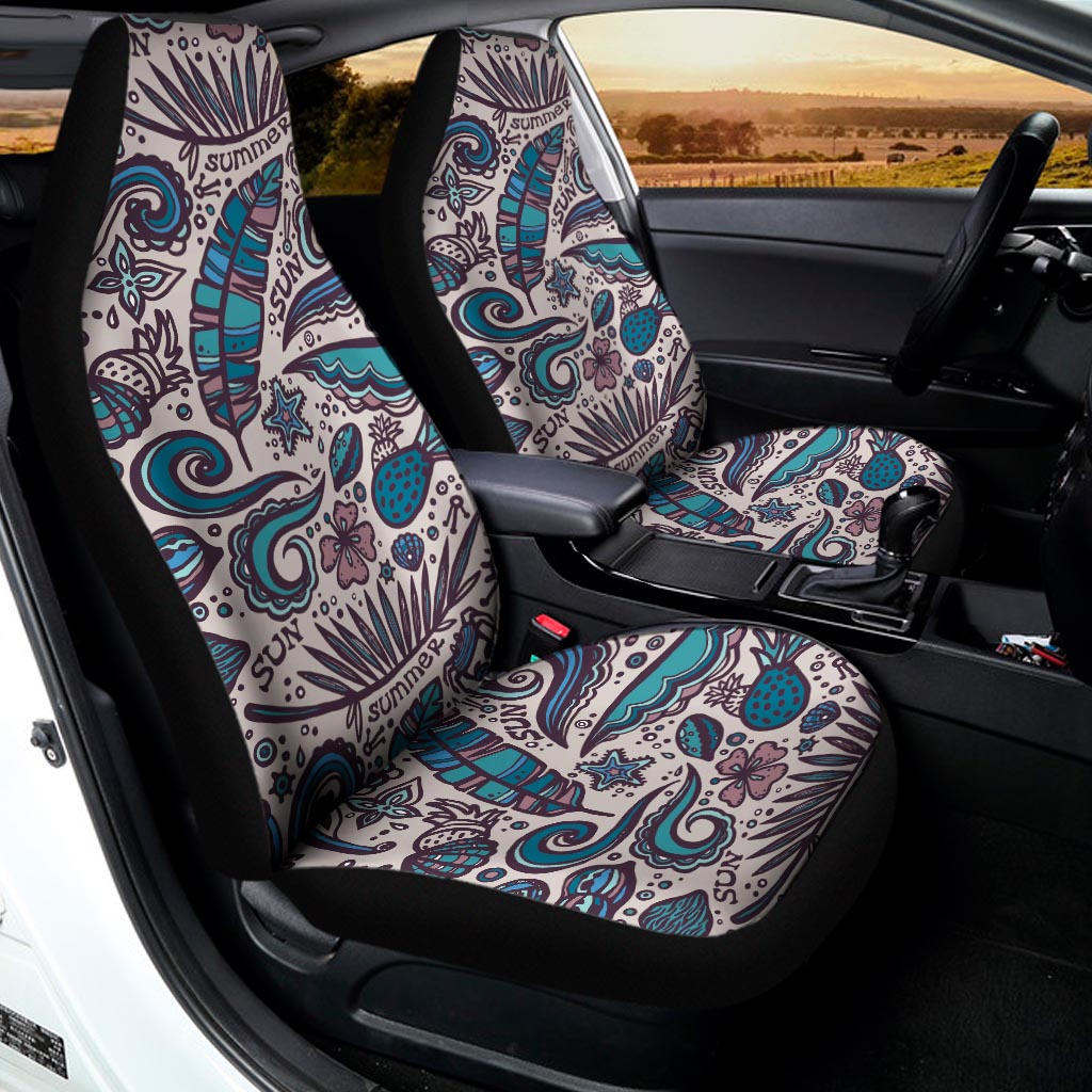 Summer Surfing Pattern Print Universal Fit Car Seat Covers