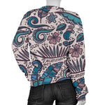 Summer Surfing Pattern Print Women's Crewneck Sweatshirt GearFrost