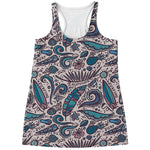 Summer Surfing Pattern Print Women's Racerback Tank Top