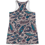 Summer Surfing Pattern Print Women's Racerback Tank Top