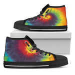 Summer Tie Dye Print Black High Top Shoes