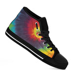 Summer Tie Dye Print Black High Top Shoes
