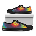 Summer Tie Dye Print Black Low Top Sneakers