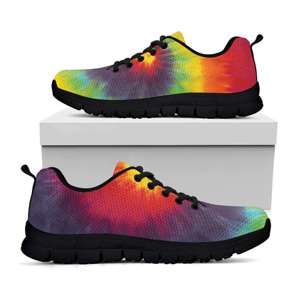Summer Tie Dye Print Black Sneakers