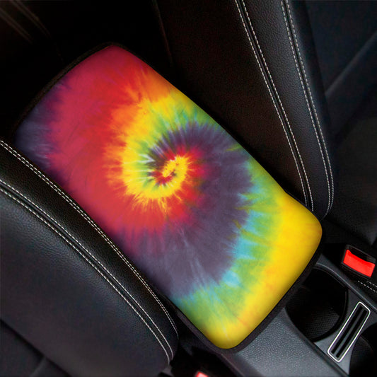 Summer Tie Dye Print Car Center Console Cover