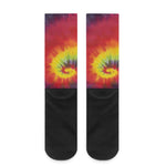 Summer Tie Dye Print Crew Socks