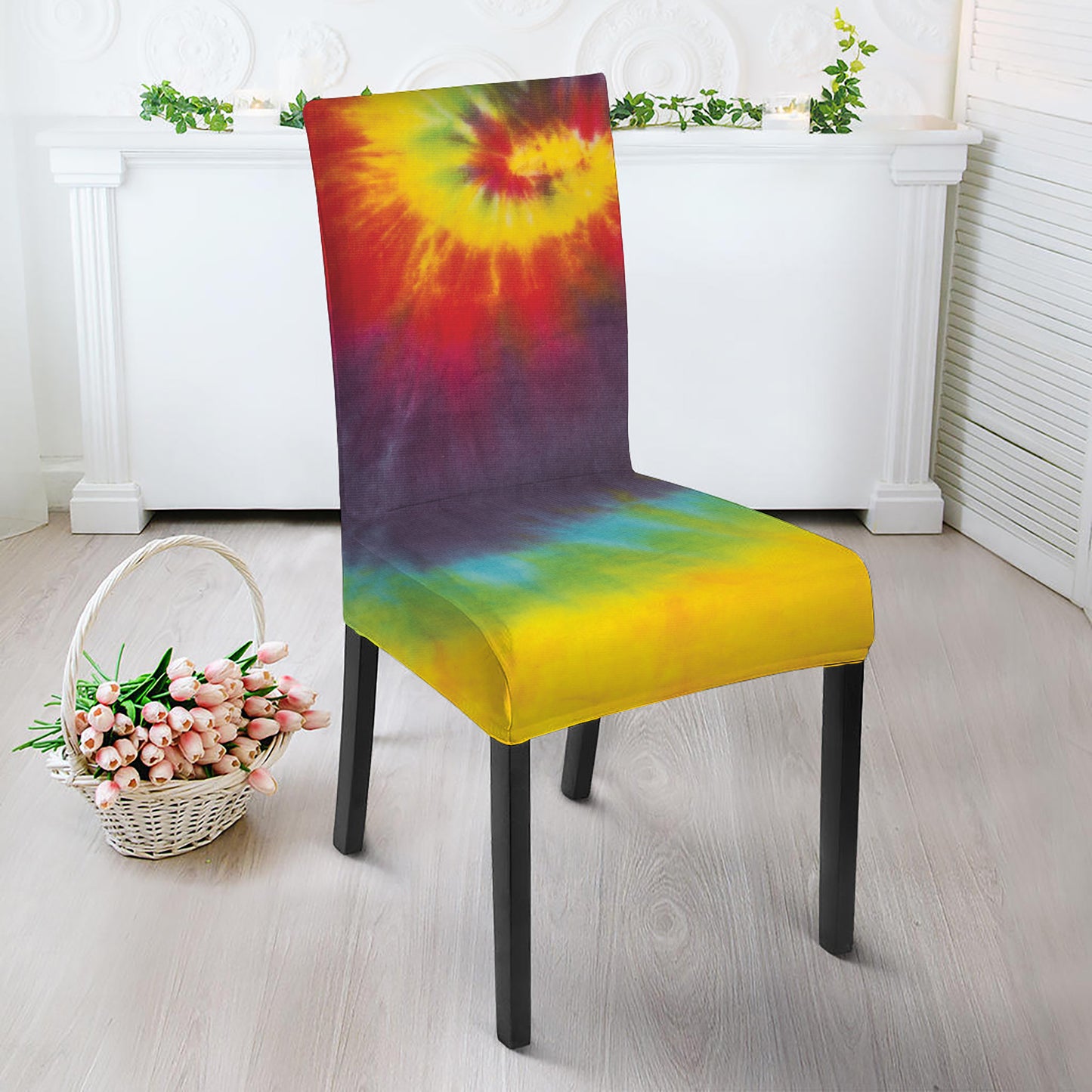 Summer Tie Dye Print Dining Chair Slipcover