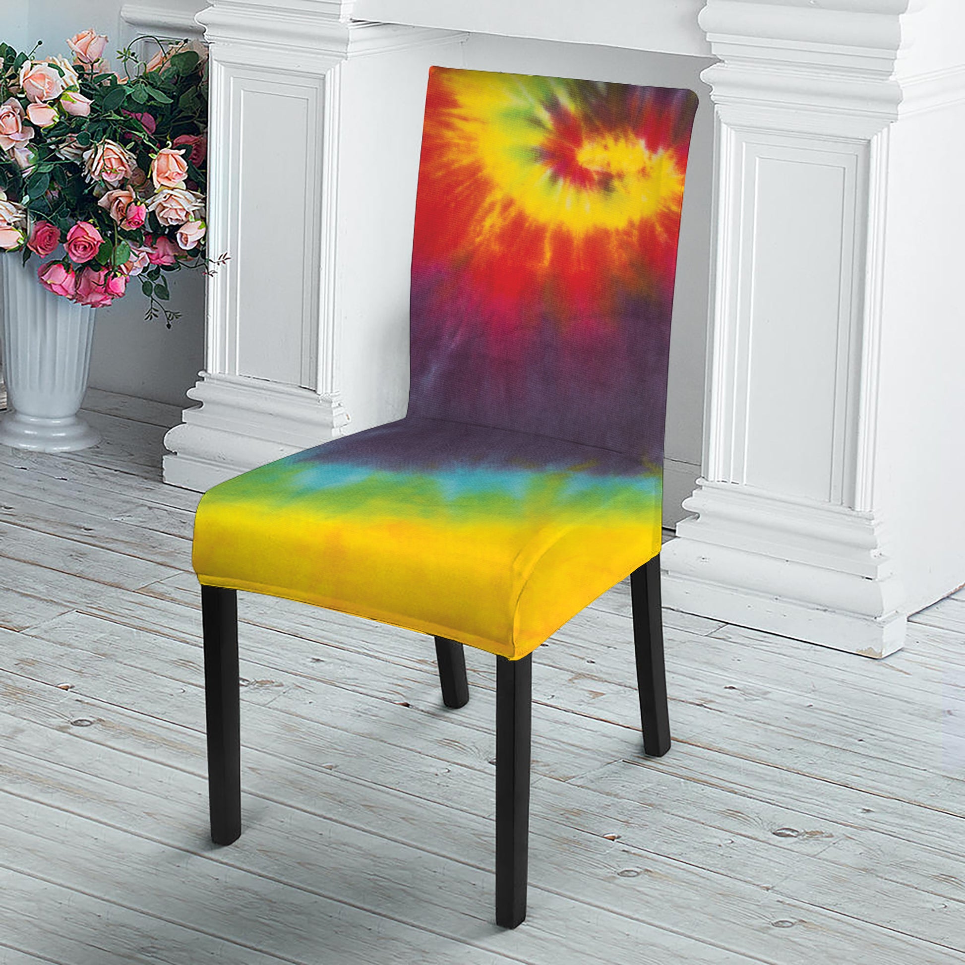 Summer Tie Dye Print Dining Chair Slipcover