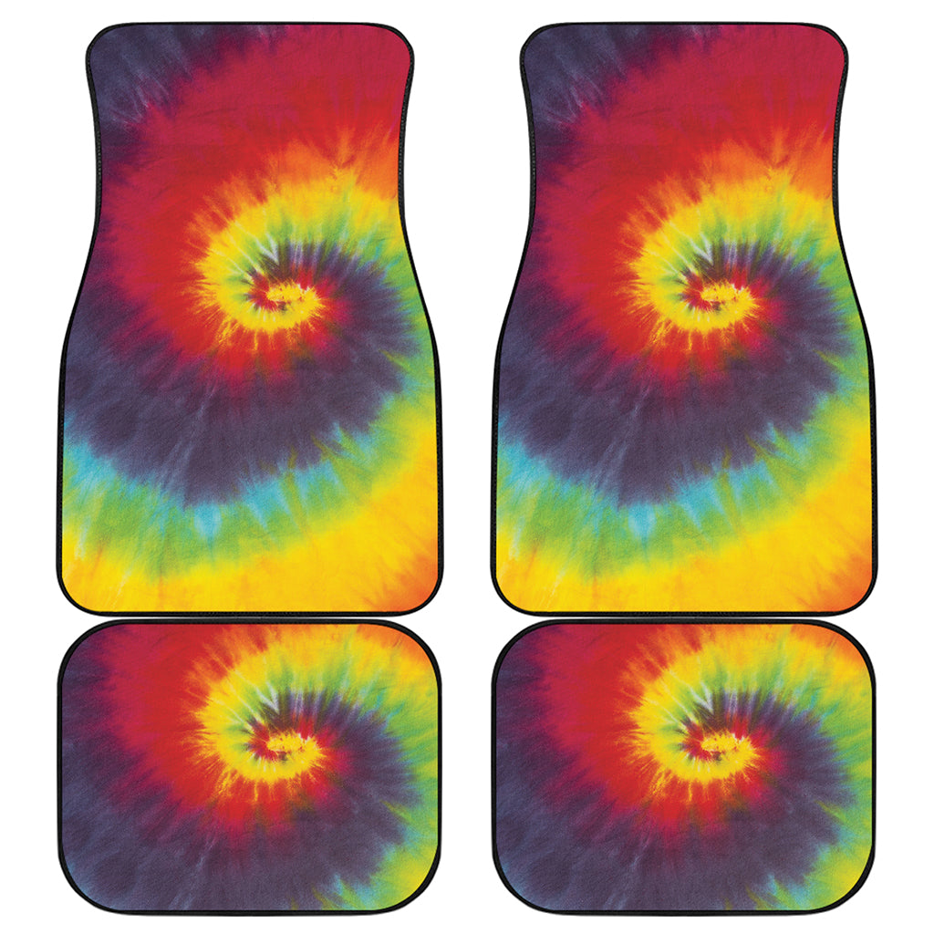 Summer Tie Dye Print Front and Back Car Floor Mats