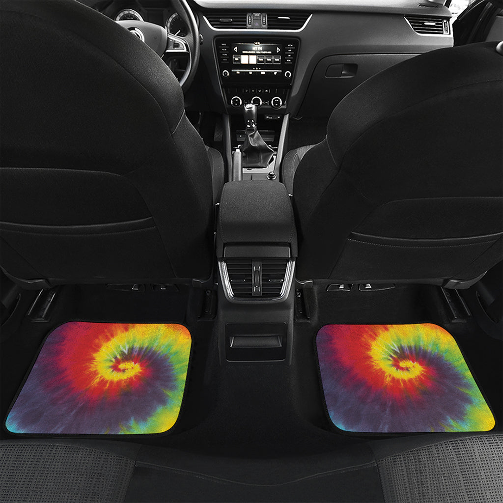 Summer Tie Dye Print Front and Back Car Floor Mats