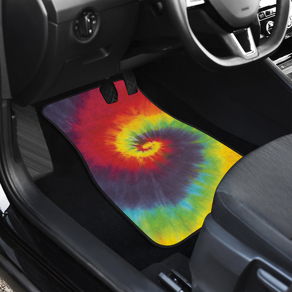 Summer Tie Dye Print Front and Back Car Floor Mats