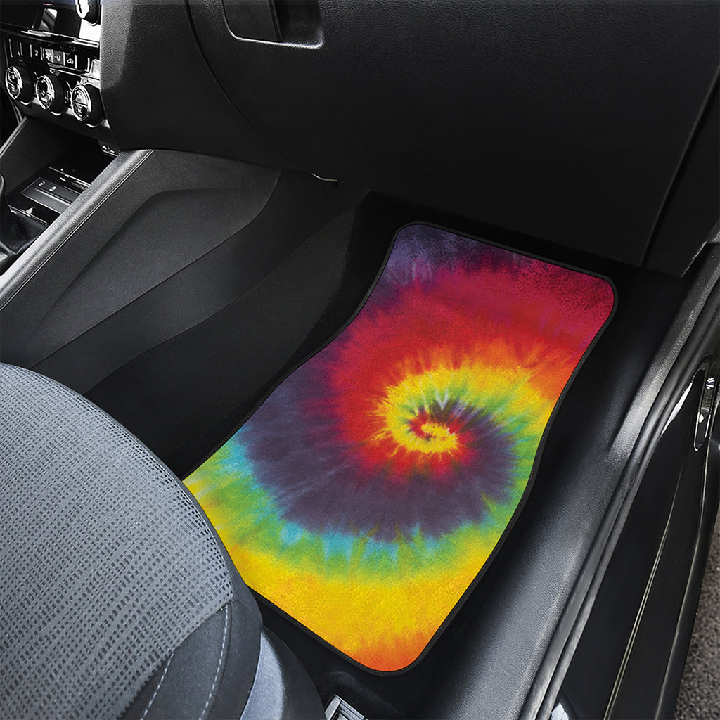 Summer Tie Dye Print Front and Back Car Floor Mats