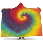 Summer Tie Dye Print Hooded Blanket