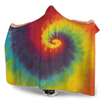 Summer Tie Dye Print Hooded Blanket