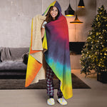 Summer Tie Dye Print Hooded Blanket