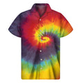 Summer Tie Dye Print Men's Short Sleeve Shirt