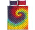 Summer Tie Dye Print Quilt Bed Set