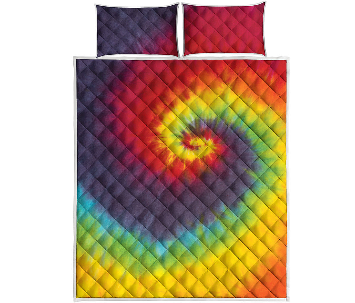 Summer Tie Dye Print Quilt Bed Set