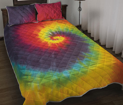Summer Tie Dye Print Quilt Bed Set