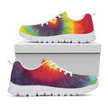 Summer Tie Dye Print White Running Shoes
