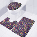 Summer Totem Pattern Print 3 Piece Bath Mat Set