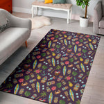 Summer Totem Pattern Print Area Rug