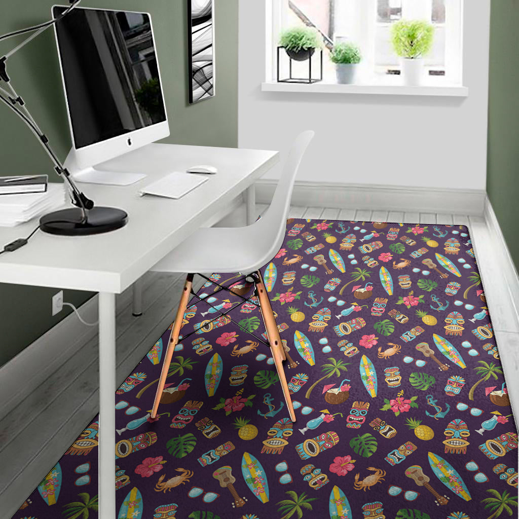 Summer Totem Pattern Print Area Rug