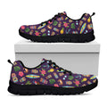Summer Totem Pattern Print Black Running Shoes