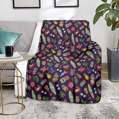 Summer Totem Pattern Print Blanket