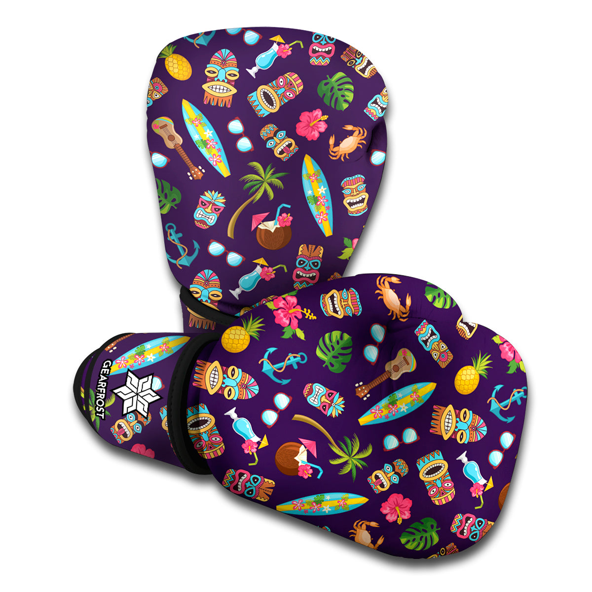 Summer Totem Pattern Print Boxing Gloves