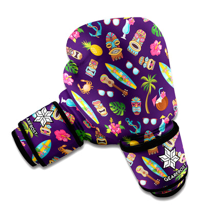 Summer Totem Pattern Print Boxing Gloves