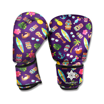 Summer Totem Pattern Print Boxing Gloves