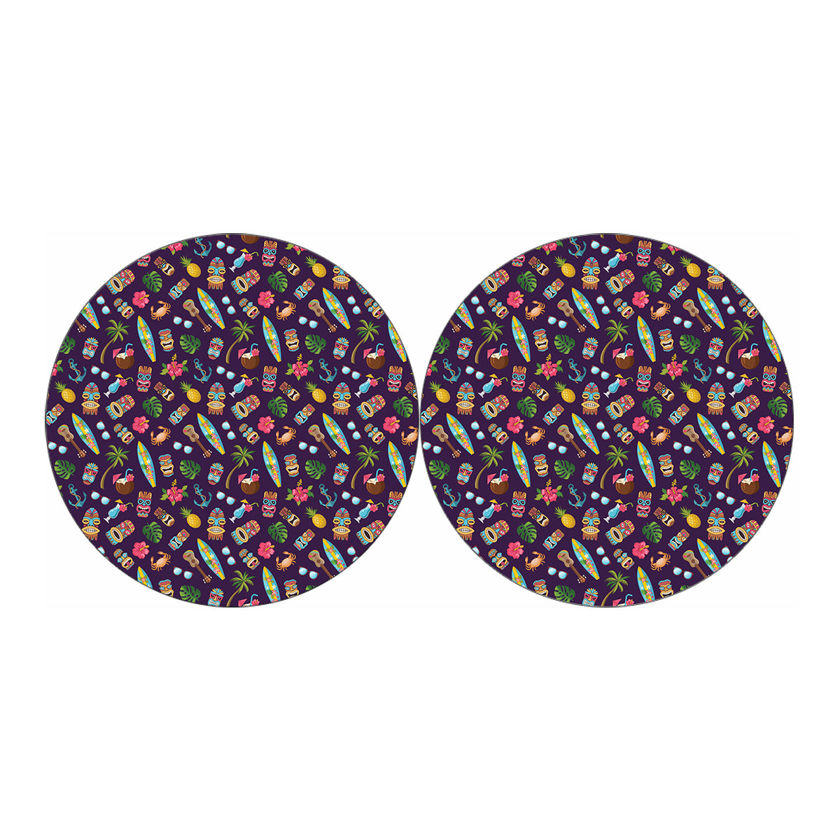 Summer Totem Pattern Print Car Coasters