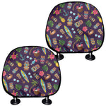 Summer Totem Pattern Print Car Headrest Covers